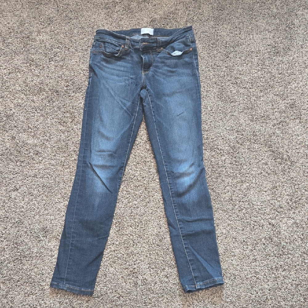 Caslon Blue Skinny Jeans with Subtle Fading